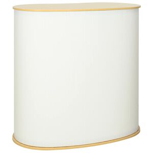 vidaXL Izstāžu galds Gai&scaron;i brūna un balta 90 x 48 x 93 cm