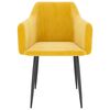 vidaXL virtuves krēsli, 2 gab., sinepju dzeltens samts