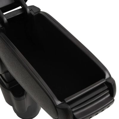 vidaXL automašīnas roku balsts, melns, 12x33x(34-50) cm, ABS