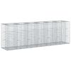 vidaXL Gabions pacelta gulta 2 gab. 250 x 50 x 80 cm Cinkota tērauda