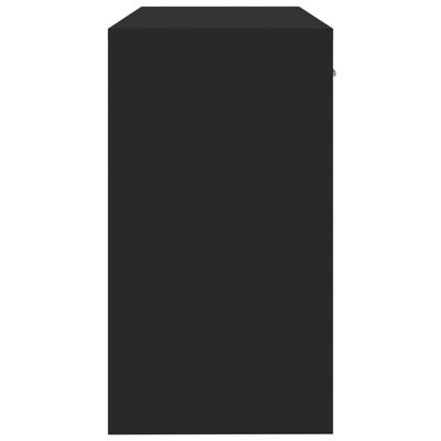 vidaXL rakstāmgalds ar atvilktni un skapīti, melns, 100x40x73 cm