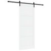 vidaXL Slīdo&scaron;ās durvis 93 x 232 cm Inženierijas koks Balta un melna