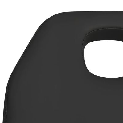 vidaXL masāžas galds, melns, 180x62x(87-112) cm