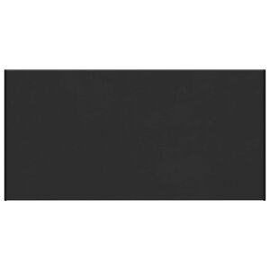vidaXL Logu palodze Melna ar koka tekstūru 60 x 45 x 4,5 cm PVC