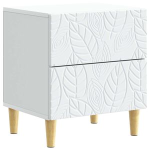 vidaXL Naktsgaldiņ&scaron; Balts 43 x 34,5 x 48 cm Inženierijas koks