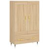 vidaXL augstais skapītis, koka krāsa, 69,5x31x115cm, inženierijas koks