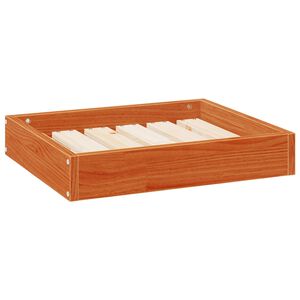 vidaXL Suņu gulta Vaks brūns 51,5 x 44 x 9 cm Cieta priede