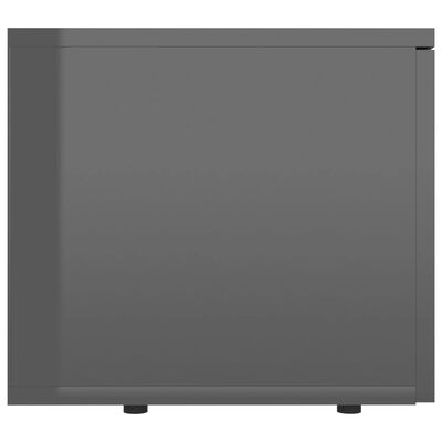 vidaXL TV skapītis, spīdīgi pelēks, 80x34x30 cm, skaidu plāksne