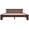 vidaXL gultas rāmis, tumši brūns, priedes masīvkoks, 160x200 cm