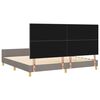 vidaXL Gultas rāmis ar galvas klāju Pelēkbrūna 200 x 200 cm audums