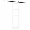 vidaXL Slīdo&scaron;ās durvis ORKDAL Balts un melns 61 x 198,5 cm