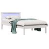 vidaXL Gultas rāmis Balts 80 x 200 cm Ciets priedes koks