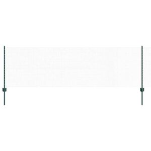 vidaXL Se&scaron;stūra žogs ar stabu 100 x 0,8 m PVC pārklāts tērauds Zaļa