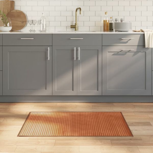 vidaXL paklājs, taisnstūra forma, brūns, 60x100 cm, bambuss