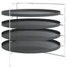 vidaXL picas pannas, 4 gab., ar statīvu, &Oslash; 28 cm, tērauds