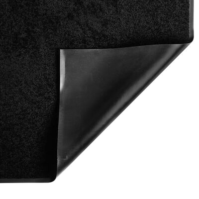 vidaXL durvju paklājs, melns, 60x80 cm