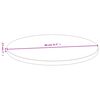 vidaXL galda virsma, Ø80x2,5 cm, bambuss