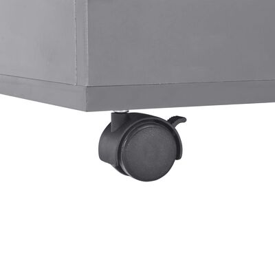 vidaXL kafijas galdiņš, 100x100x35 cm, spīdīgi pelēks