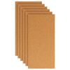 vidaXL Korķa plāksne 6 pcs Brūna 100 x 50 cm korķis