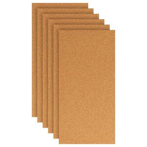 vidaXL Korķa plāksne 6 pcs Brūna 100 x 50 cm korķis