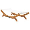 vidaXL āra gulta, 100x188,5x44 cm, liekts masīvkoks, krēmkrāsas