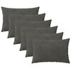 vidaXL Spilvenu pārvalks 6 pcs HEERLEN Tum&scaron;i pelēka 50 x 70 cm Samts