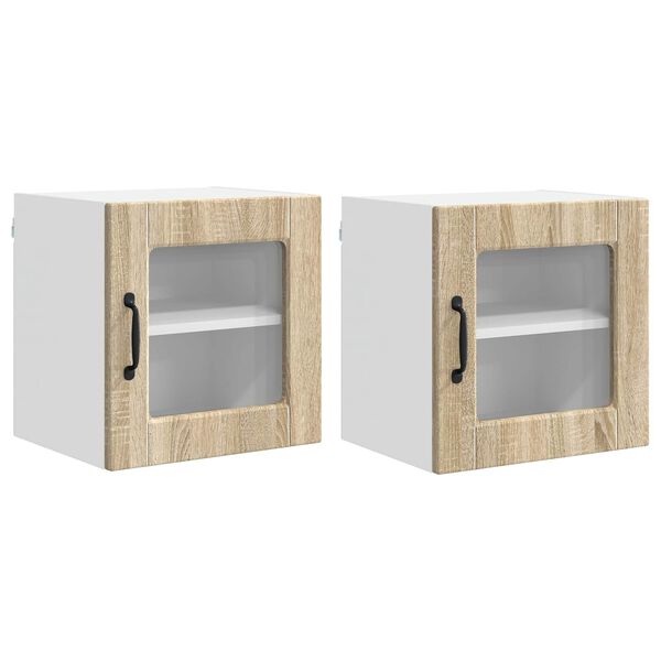 vidaXL Virtuves Skapis ar plauktu 2 pcs Sonoma ozols 40 x 31 x 40 cm