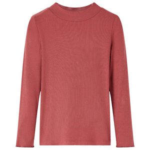 Bērnu krekls ar garām piedurknēm, apkakli, sarkans, 104