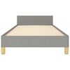 vidaXL gultas rāmis bez matrača, gai&scaron;i pelēks, 90x190 cm, audums