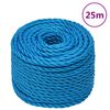 vidaXL darba virve, zila, 16 mm, 25 m, polipropilēns