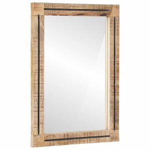 vidaXL Spogulis ar spoguli Brūns un melns 70 x 50 x 3 cm Stikls