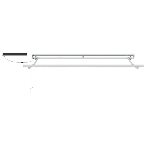 vidaXL Elektriska atvelkamā nojume Krēmkrāsa 2,5 x 2 m