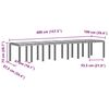 vidaXL Dārza ēdamais galds Balts 400 x 100 x 73 cm poliratāns
