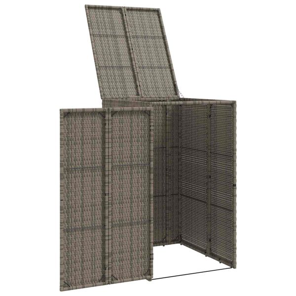 vidaXL Atkritumu kaste Pelēka 65 x 80 x 115 cm Polietilēns