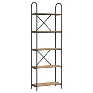 vidaXL Grāmatu plaukts 5 līmeņi 60 x 30 x 183 cm Inženierijas koks