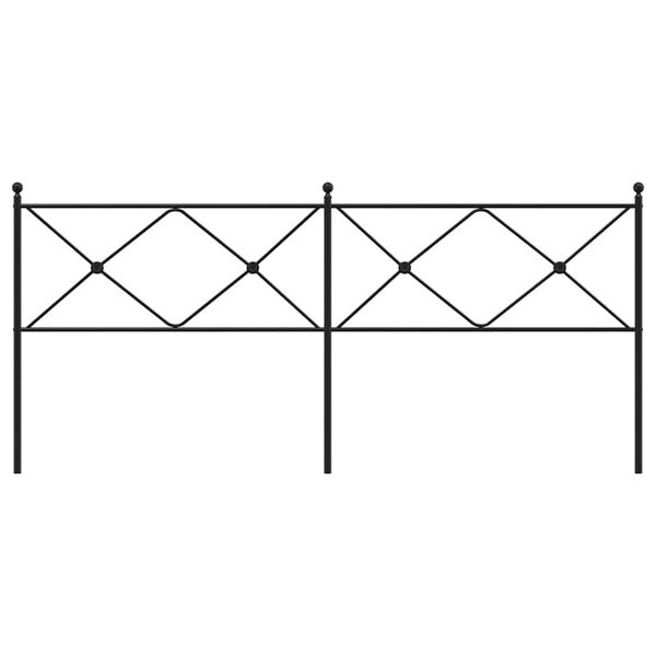 vidaXL rezerves galvgalis, metāls, melns, 200 cm