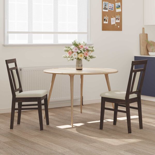 vidaXL Ēdamistabas krēsls 2 pcs Gai&scaron;i brūns un gai&scaron;s
