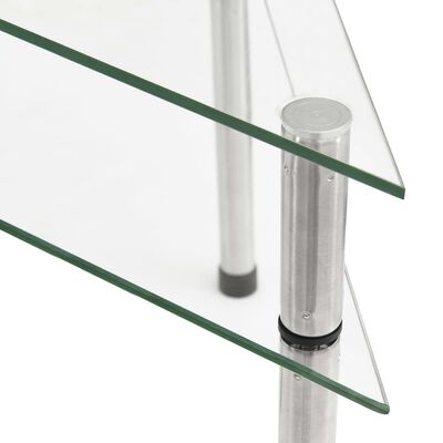vidaXL virtuves plaukts, 49,5x35x19 cm, caurspīdīgs rūdīts stikls