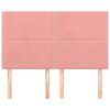vidaXL galvgalis, rozā, 144x5x118/128 cm, samts