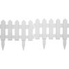 vidaXL zāliena apmales, 25 gab., baltas, 10 m, PP