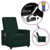 vidaXL masāžas krēsls, paceļams, tum&scaron;i zaļ&scaron; audums