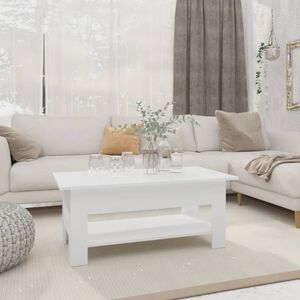 vidaXL kafijas galdiņ&scaron;, balts, 102x55x42 cm, inženierijas koks