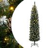 vidaXL mākslīgā Ziemassvētku egle, &scaron;aura, 210 cm, 300 LED