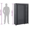 vidaXL salokāmi skapji, 2 gab., 110x45x175 cm, pelēks audums