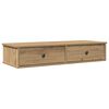 vidaXL sienas plaukts ar atvilktnēm koka krāsā 100x37,5x19 cm
