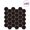 vidaXL Zivs skalas flīze 50 pcs Balts 30 x 30 cm Poliuretāns un PET