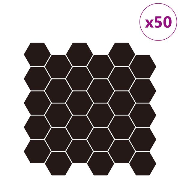 vidaXL Zivs skalas flīze 50 pcs Balts 30 x 30 cm Poliuretāns un PET