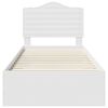 vidaXL Gultas rāmis ar atvilktni Balts 90 x 190 cm Inženierijas koks