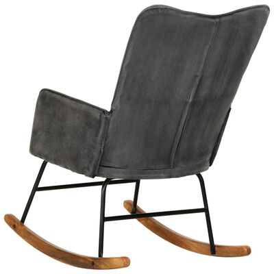 vidaXL šūpuļkrēsls, melns vintāžas audums