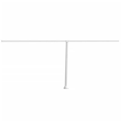 vidaXL markīzes stabu komplekts, balts, 600x245 cm, dzelzs